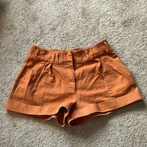 Ryegrass Burnt Orange High Waisted Shorts | Size 12